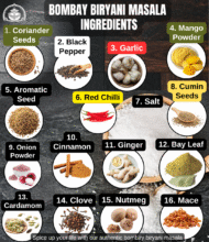 Bombay Biryani Masala Ingredients