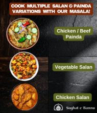 made multiple variation with salan masala